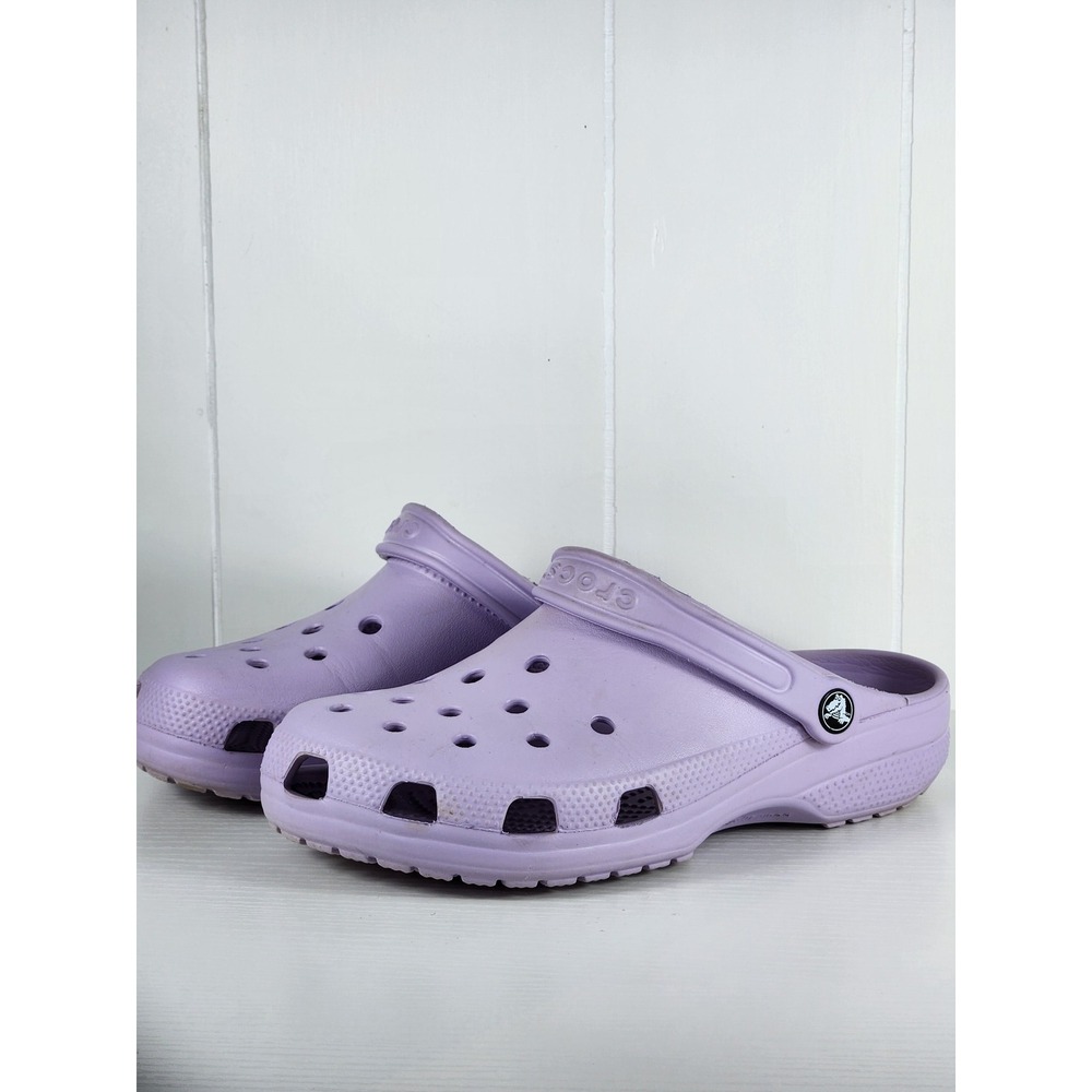 Crocs Classic Clogs Lavender Purple Lightweight Slip On Shoes Womens 9 Mens 7